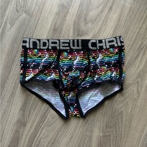 Andrew Christian | Unicorn Trunk Black/ SilverSparkle w/ Almost Naked (X-Small)